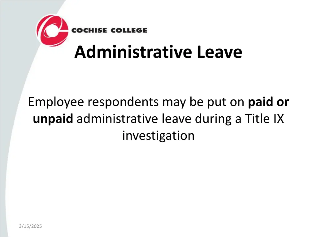 administrative leave