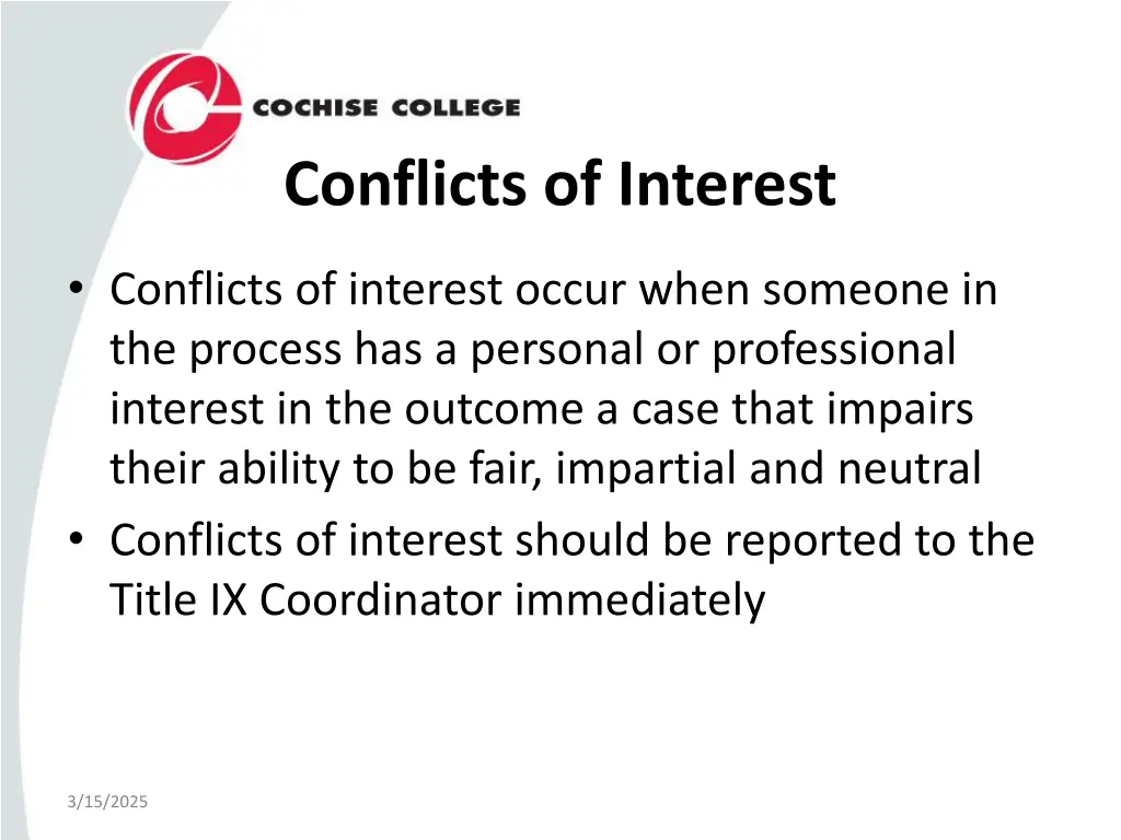 conflicts of interest