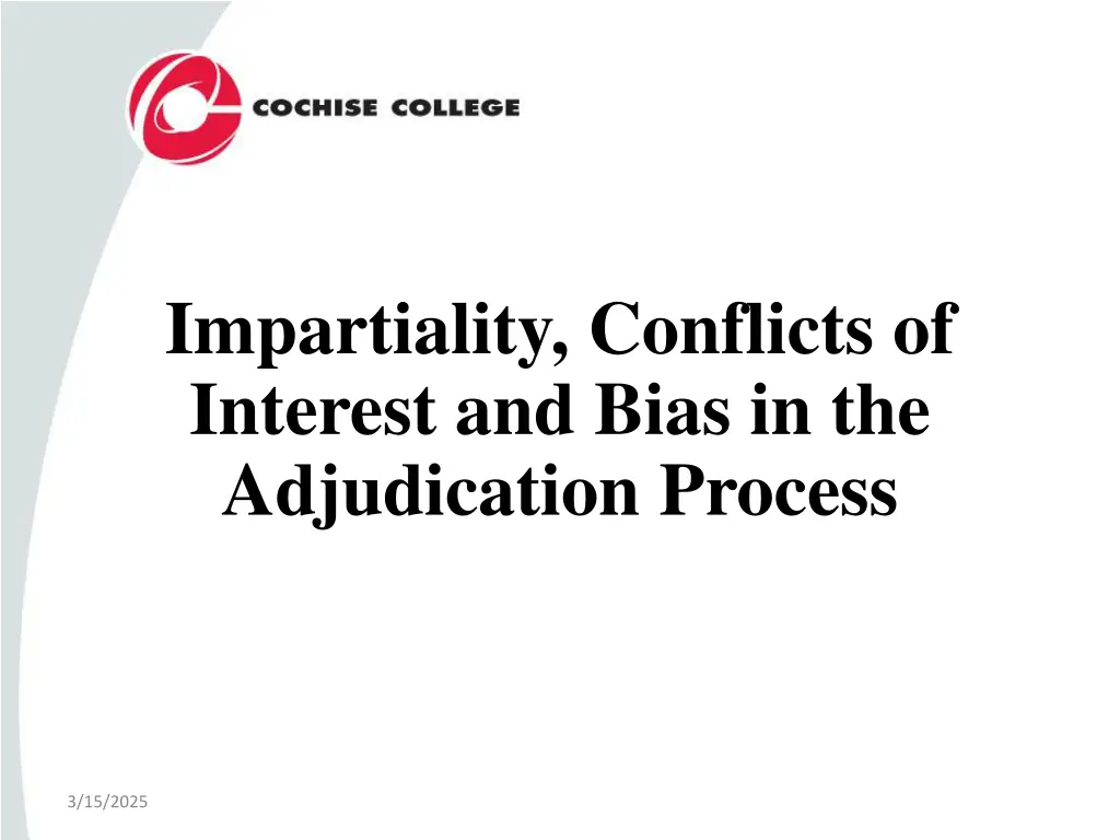 impartiality conflicts of interest and bias