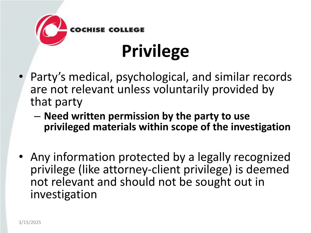 privilege