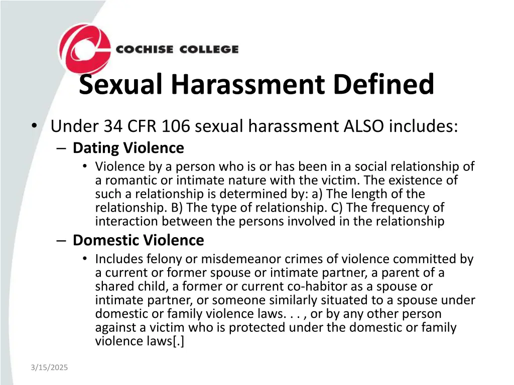 sexual harassment defined 1