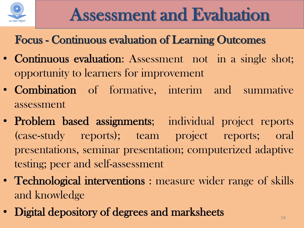 assessment and evaluation assessment