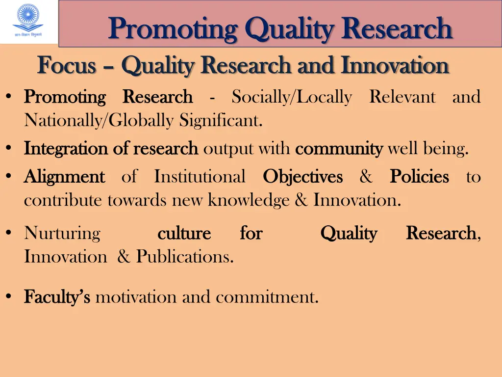 promoting quality research promoting quality