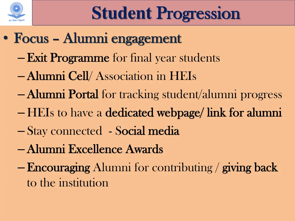 student progression progression