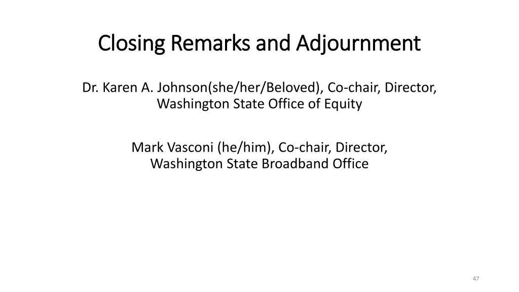 closing remarks and adjournment closing remarks