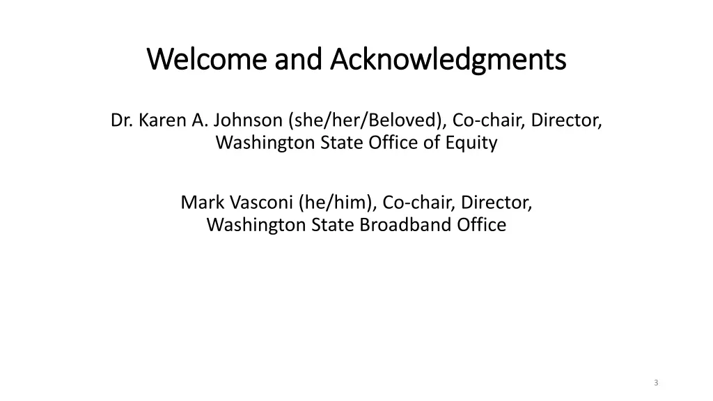 welcome and acknowledgments welcome