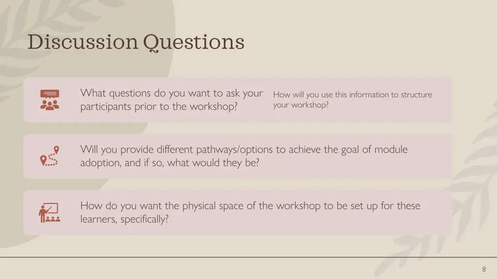 discussion questions