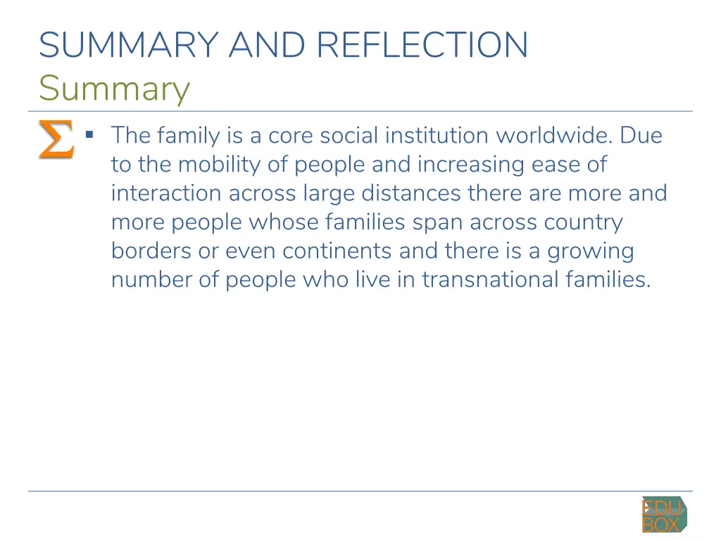 summary and reflection 1