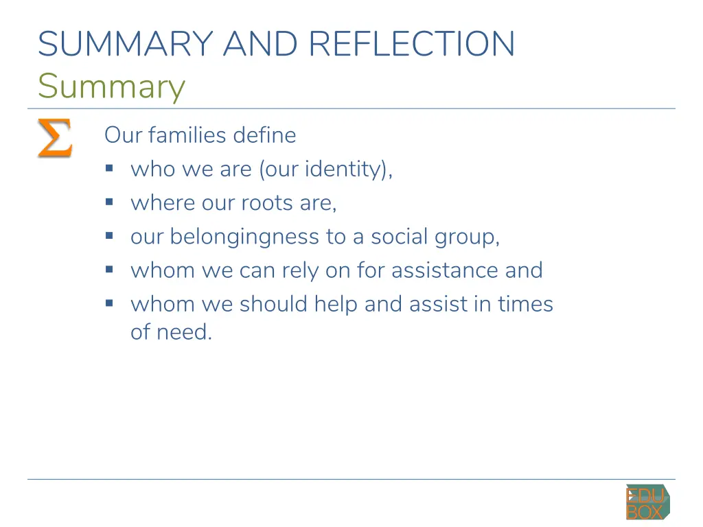 summary and reflection 2