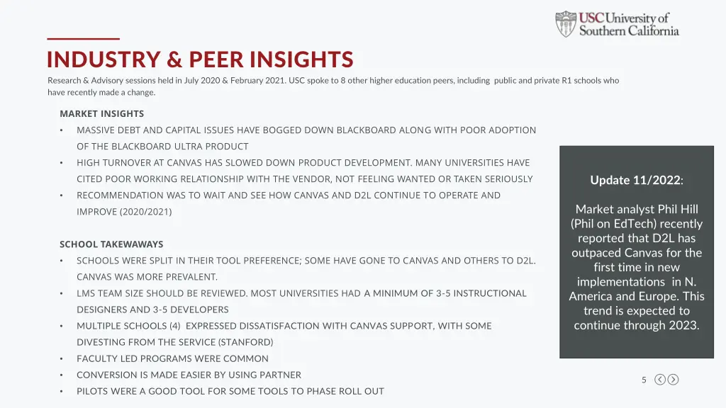 industry peer insights research advisory sessions
