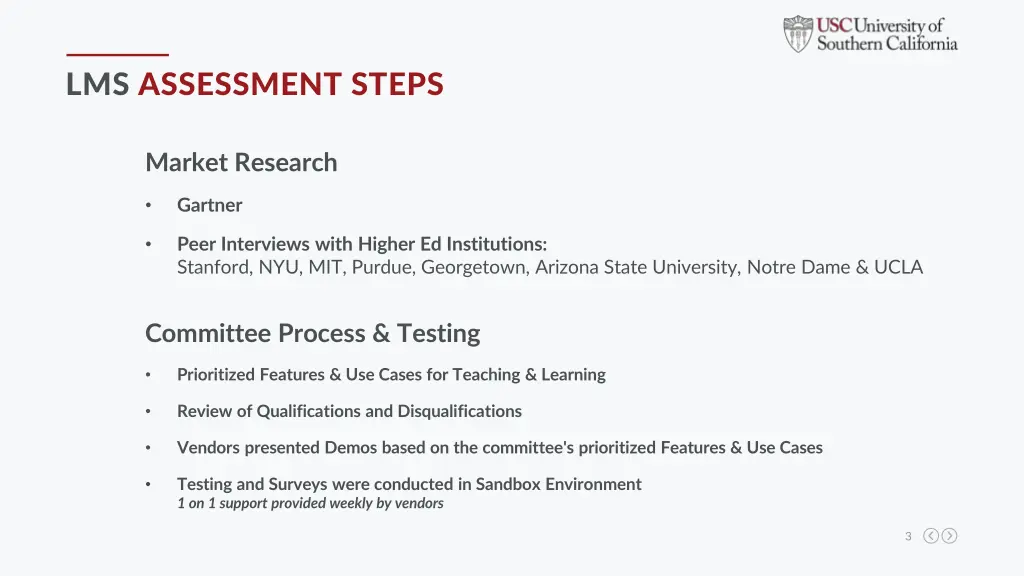 lms assessment steps