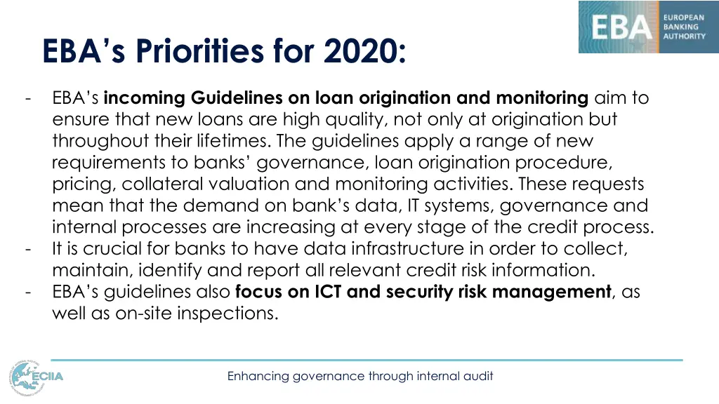 eba s priorities for 2020