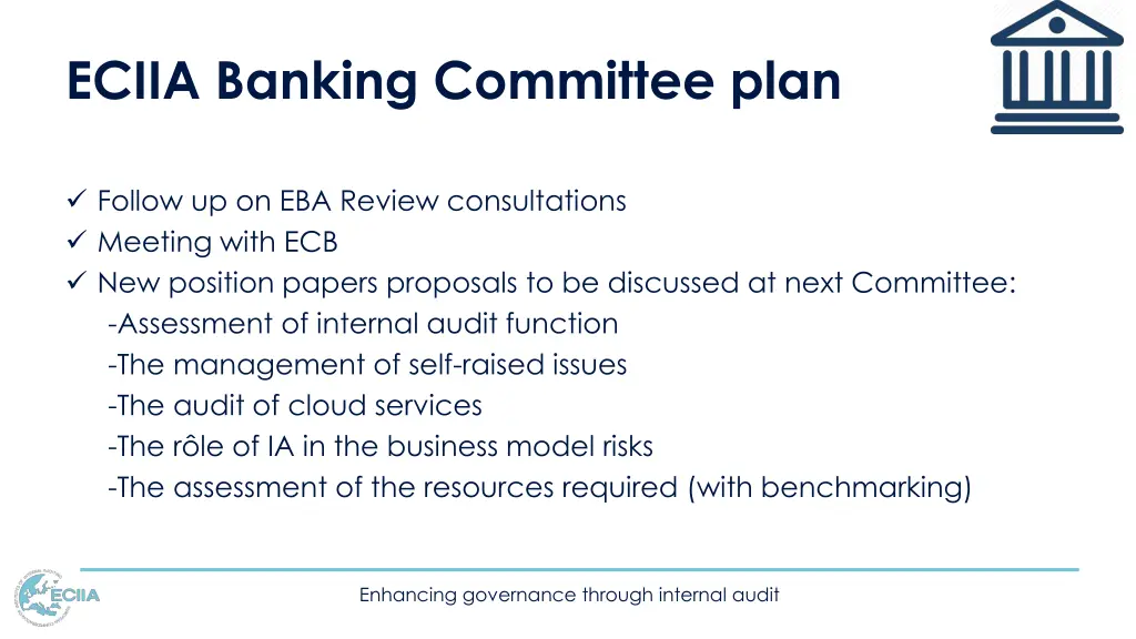eciia banking committee plan