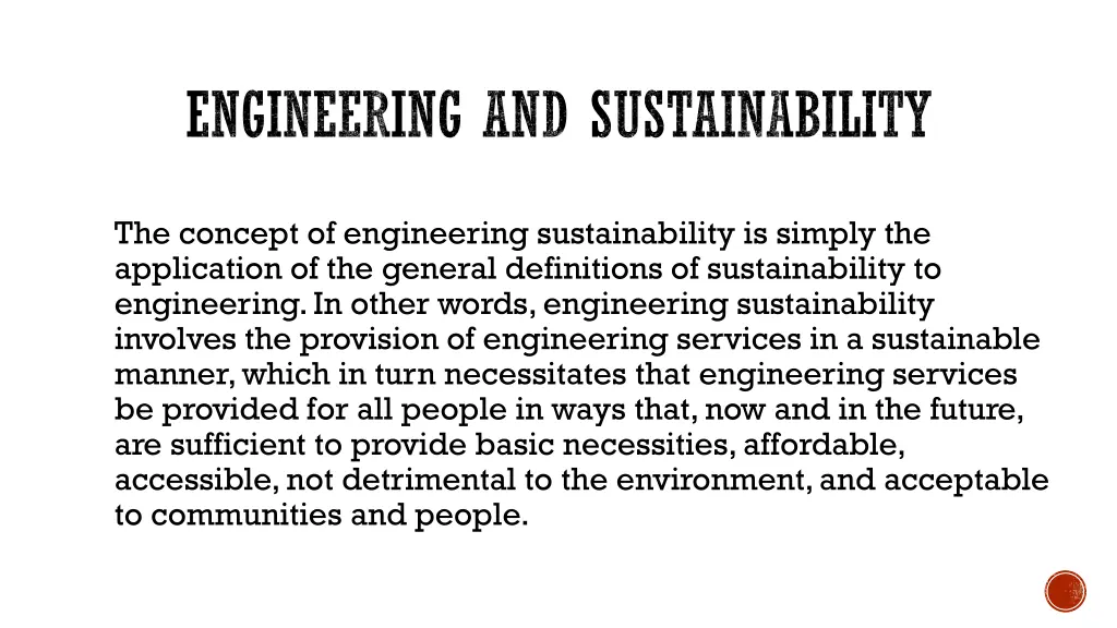 engineering and sustainability