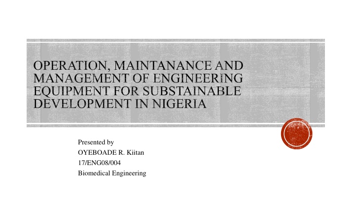 operation maintanance and management