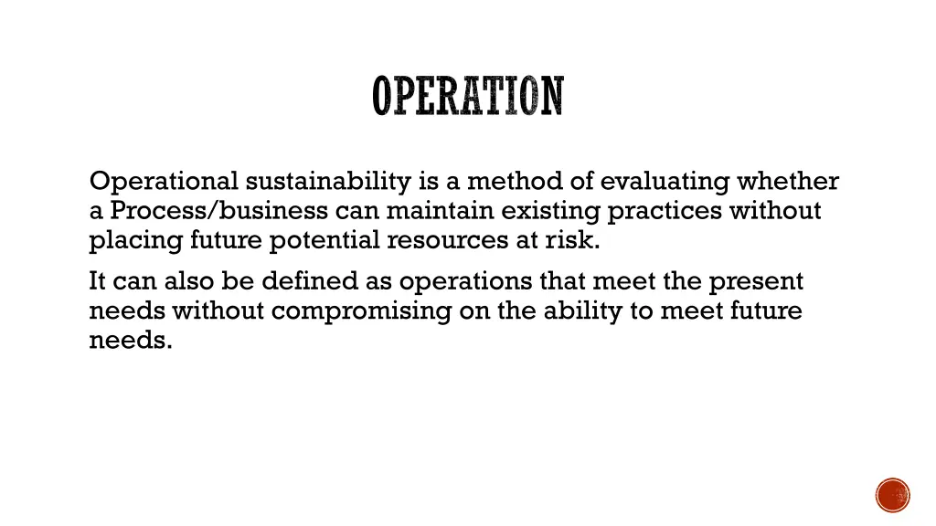 operation
