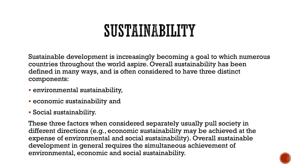 sustainability