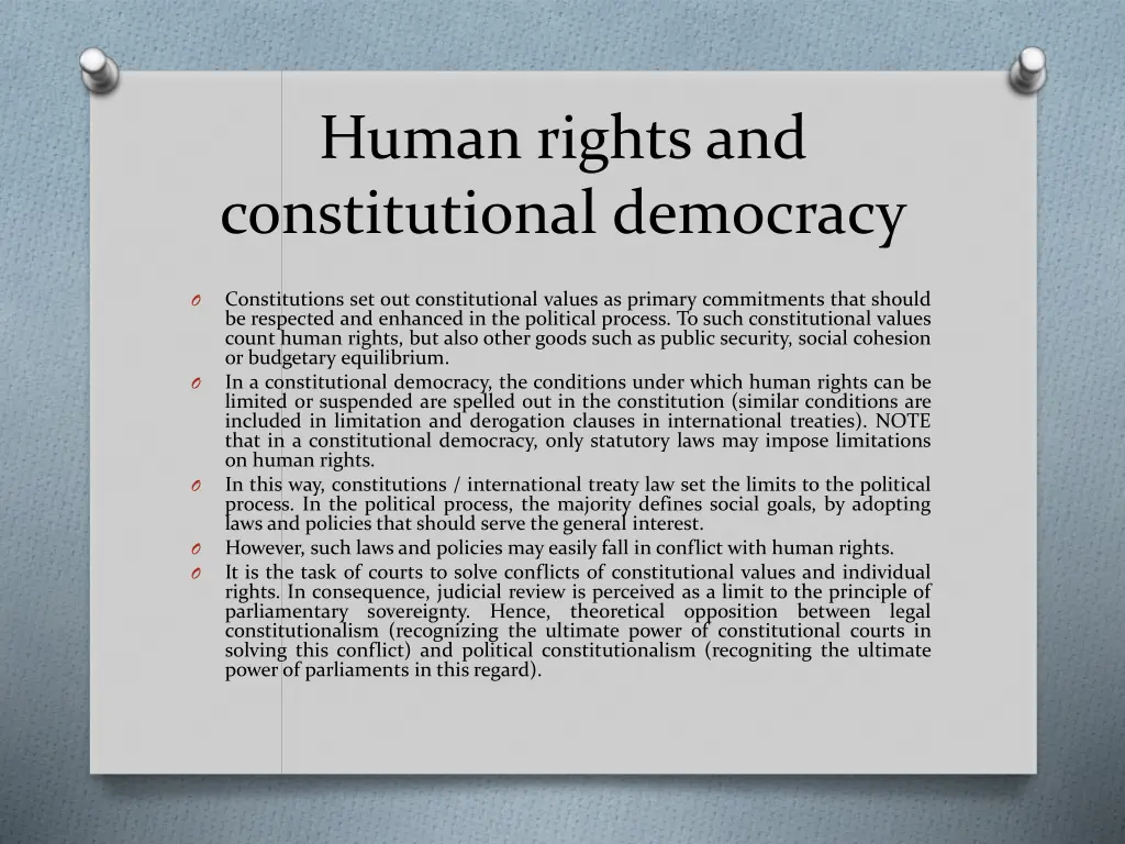 human rights and constitutional democracy