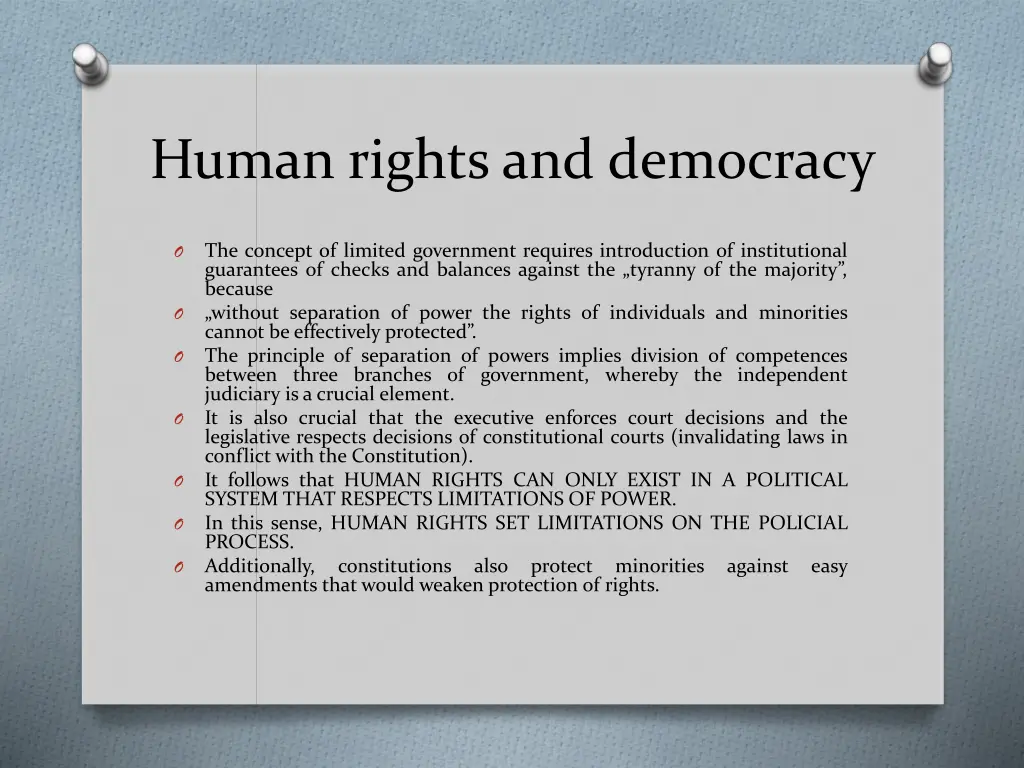 human rights and democracy