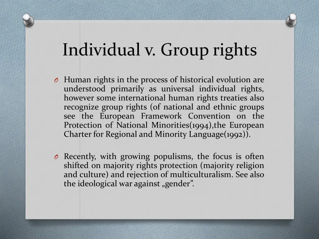 individual v group rights