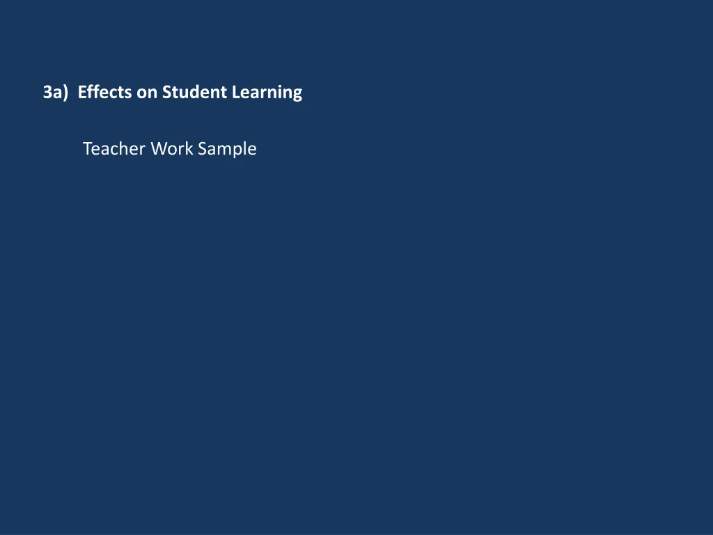 3a effects on student learning