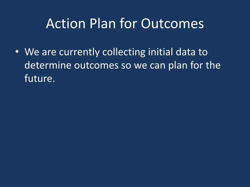 action plan for outcomes