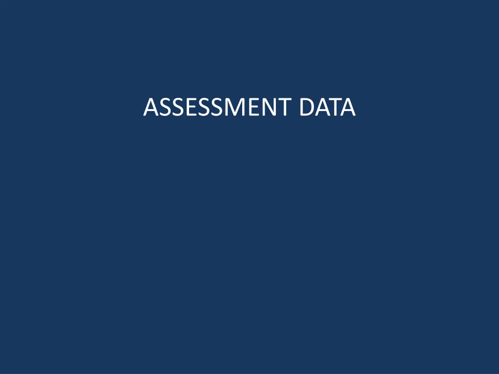 assessment data 1