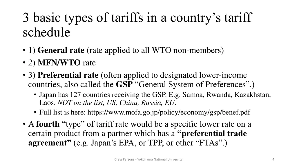 3 basic types of tariffs in a country s tariff