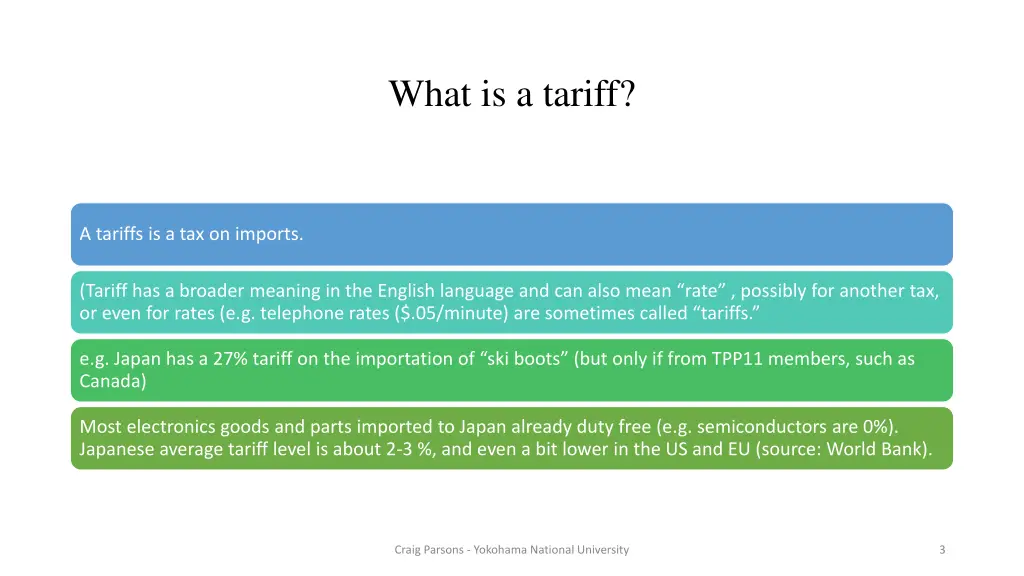 what is a tariff