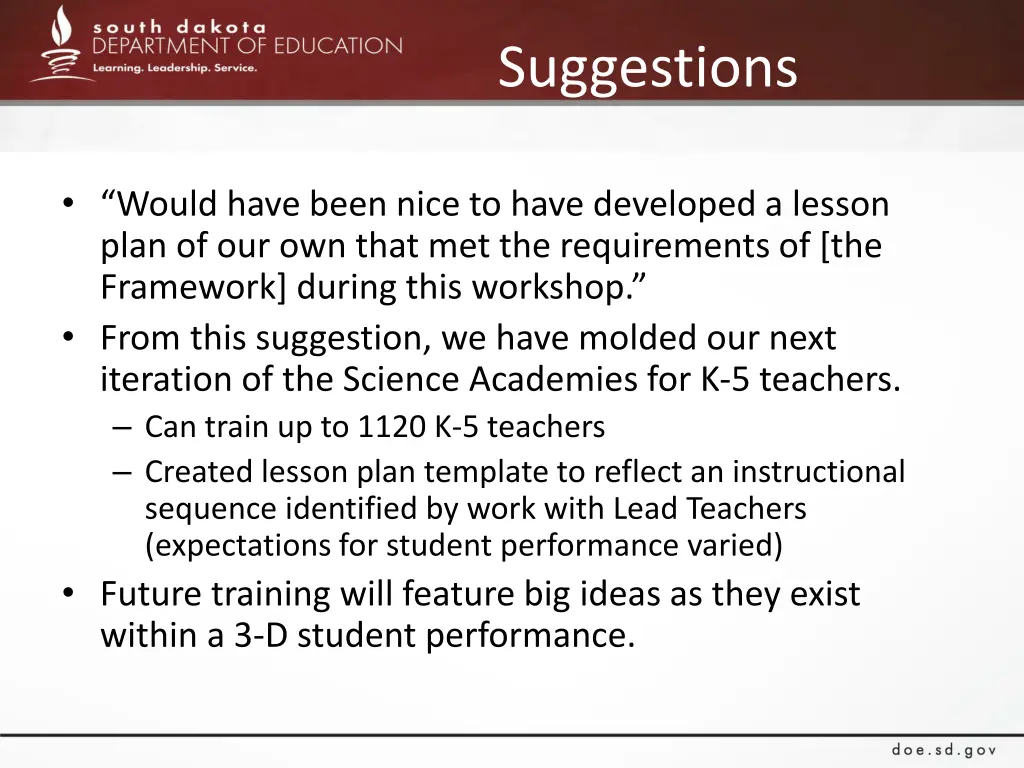suggestions