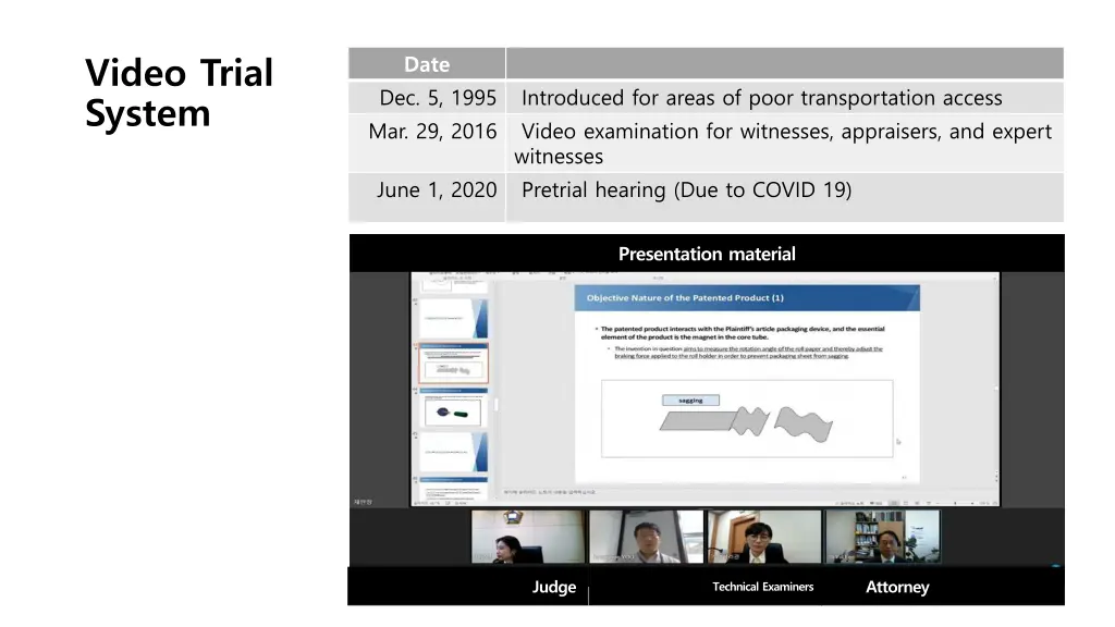 video trial system