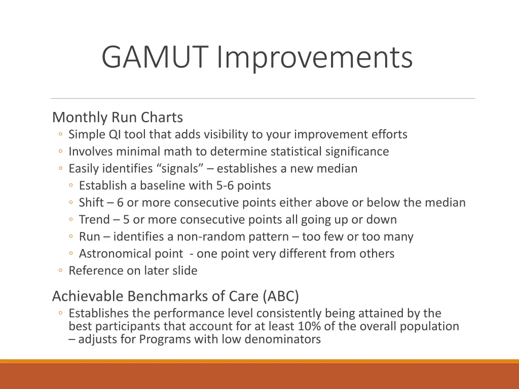 gamut improvements
