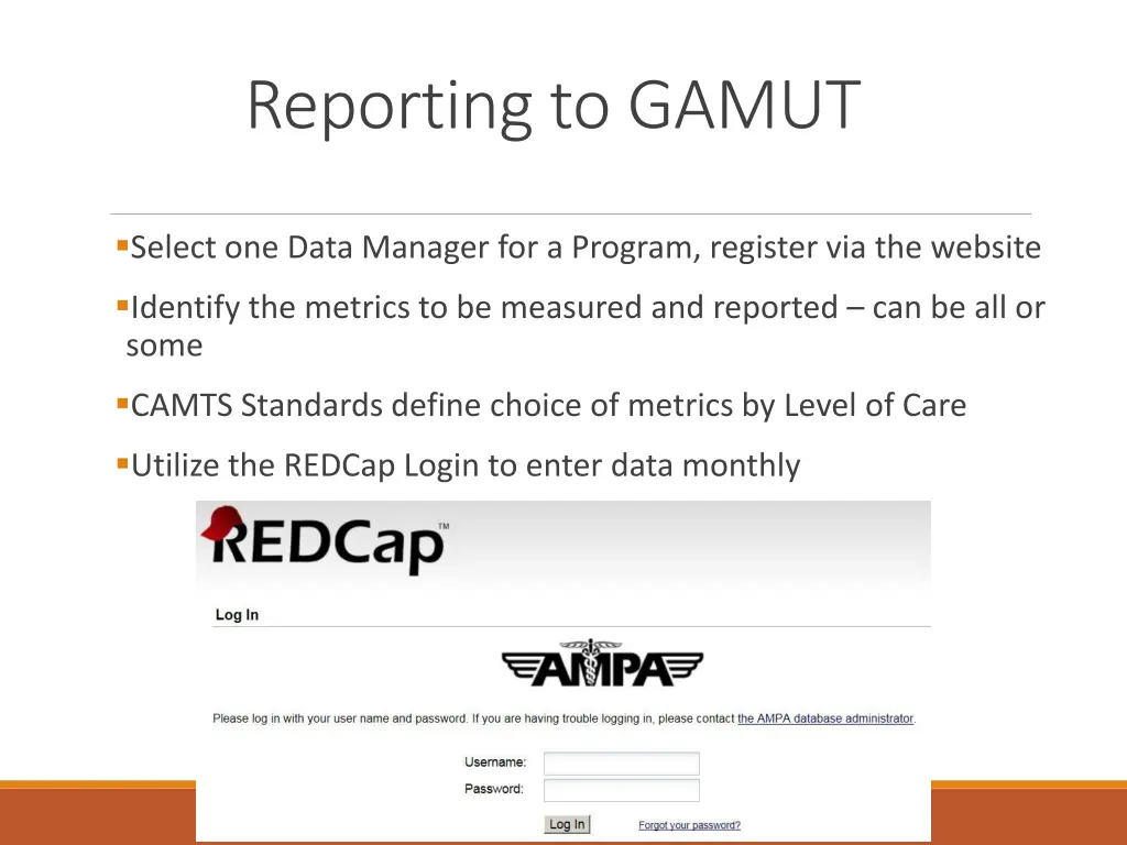reporting to gamut