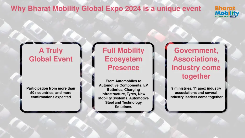 why bharat mobility global expo 2024 is a unique
