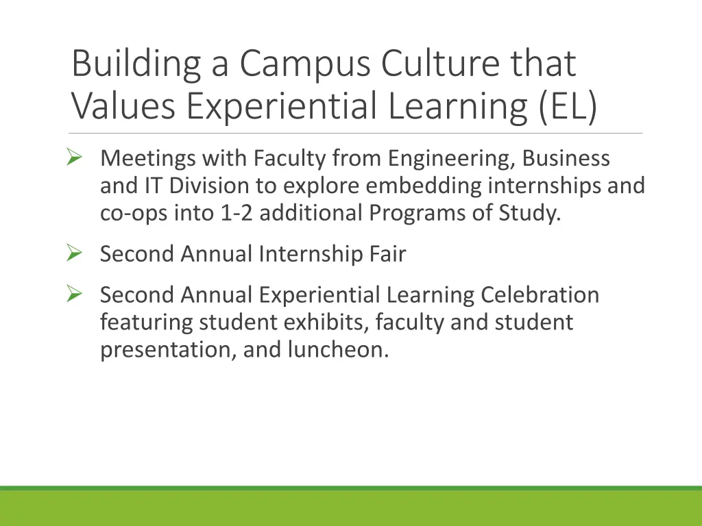 building a campus culture that values 1