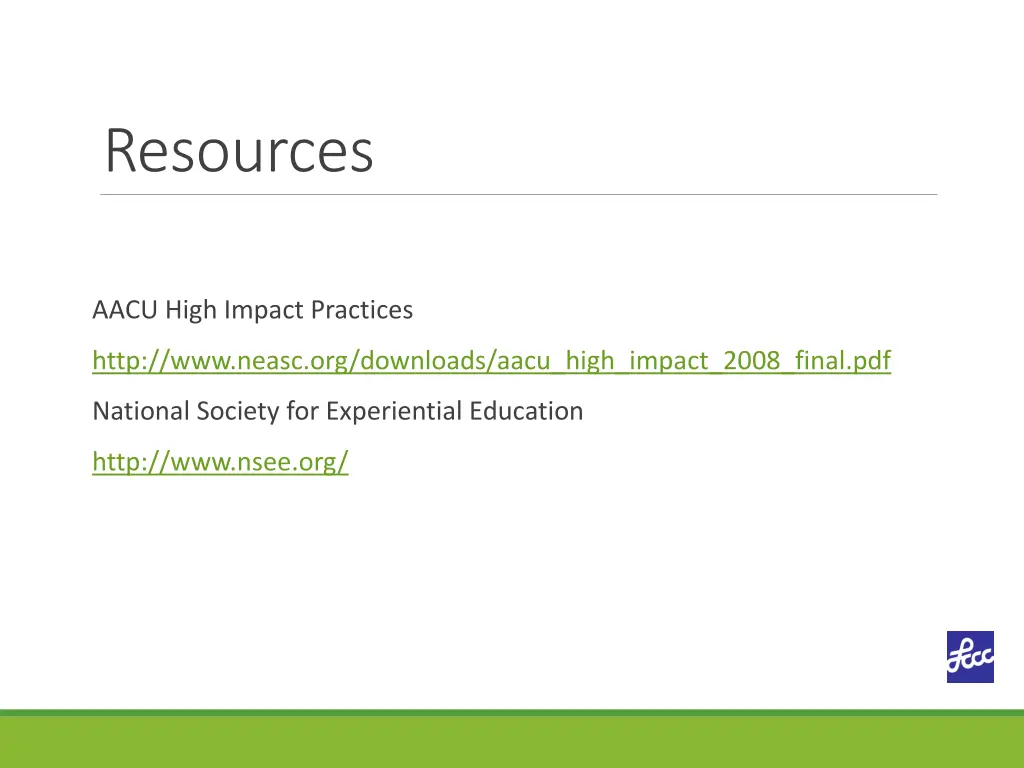 resources