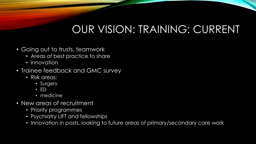 our vision training current