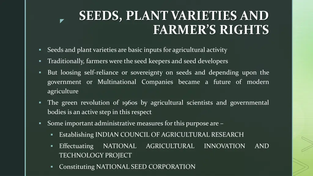 seeds plant varieties and farmer s rights