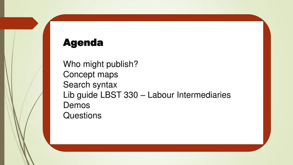 agenda agenda