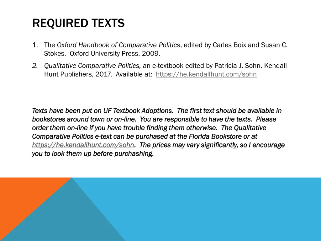 required texts