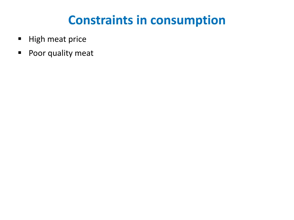 constraints in consumption