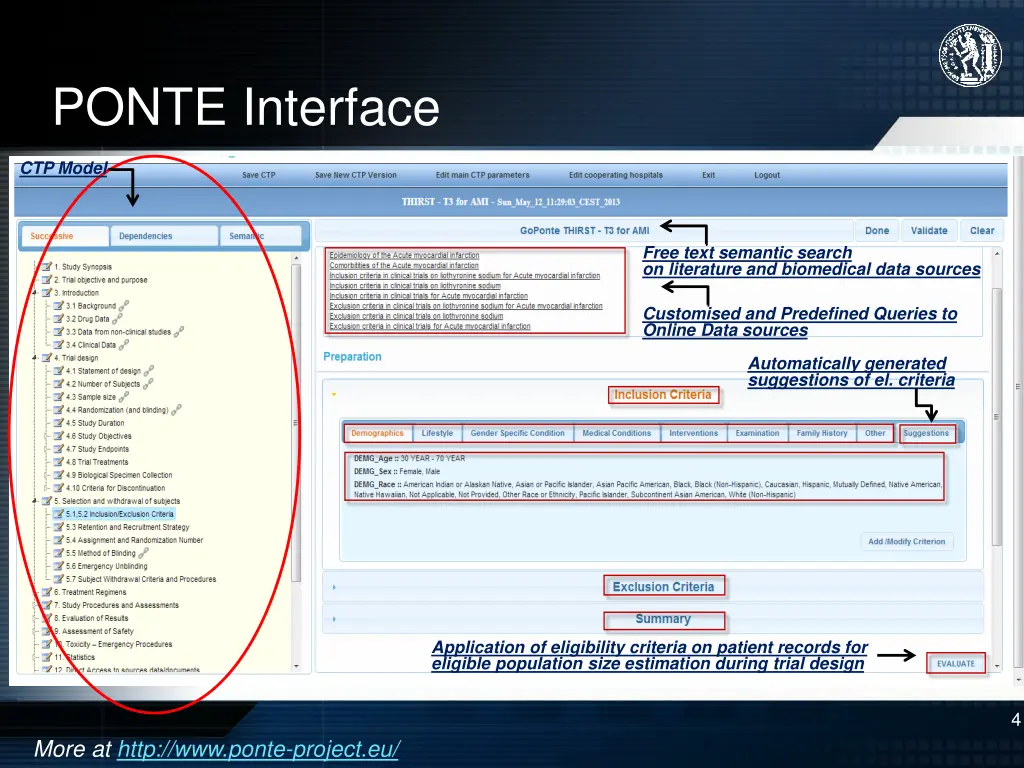 ponte interface