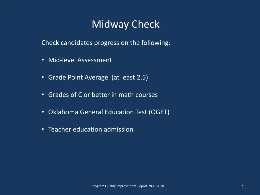 midway check