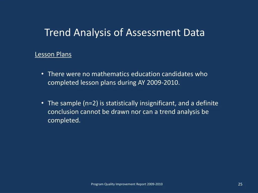 trend analysis of assessment data 4