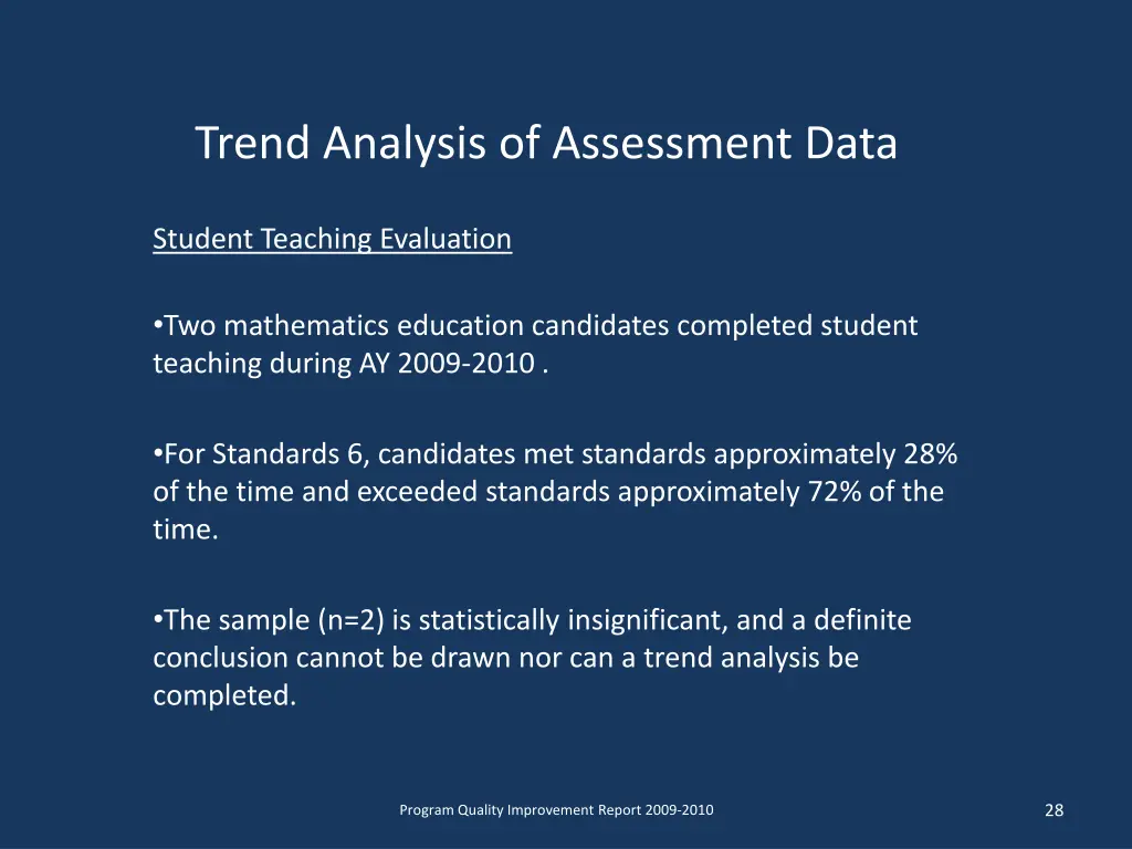 trend analysis of assessment data 5