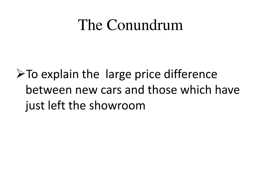 the conundrum