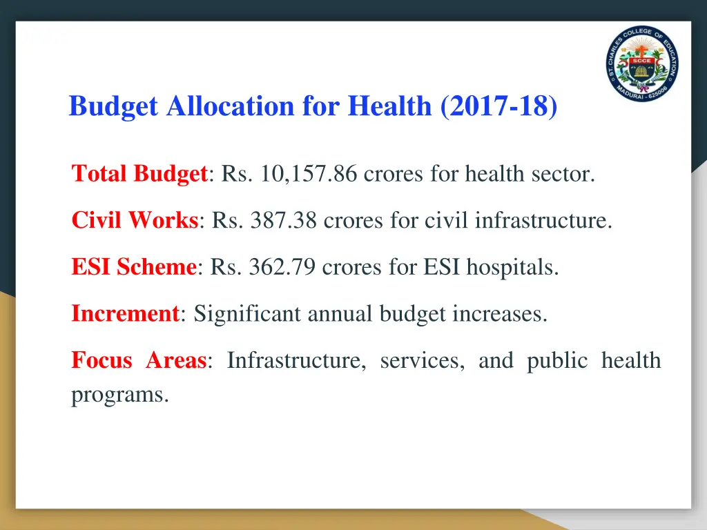 budget allocation for health 2017 18