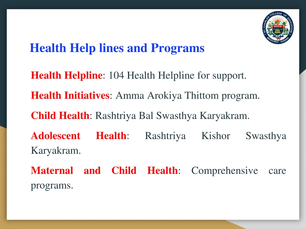 health help lines and programs