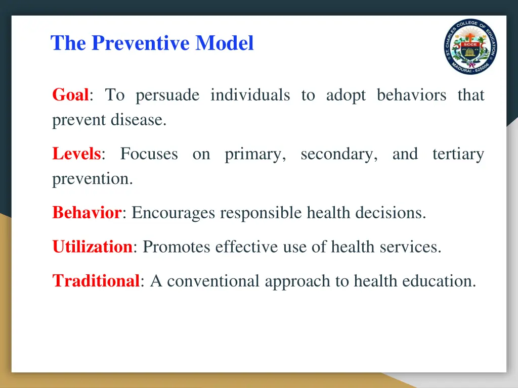 the preventive model