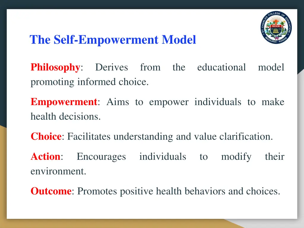 the self empowerment model